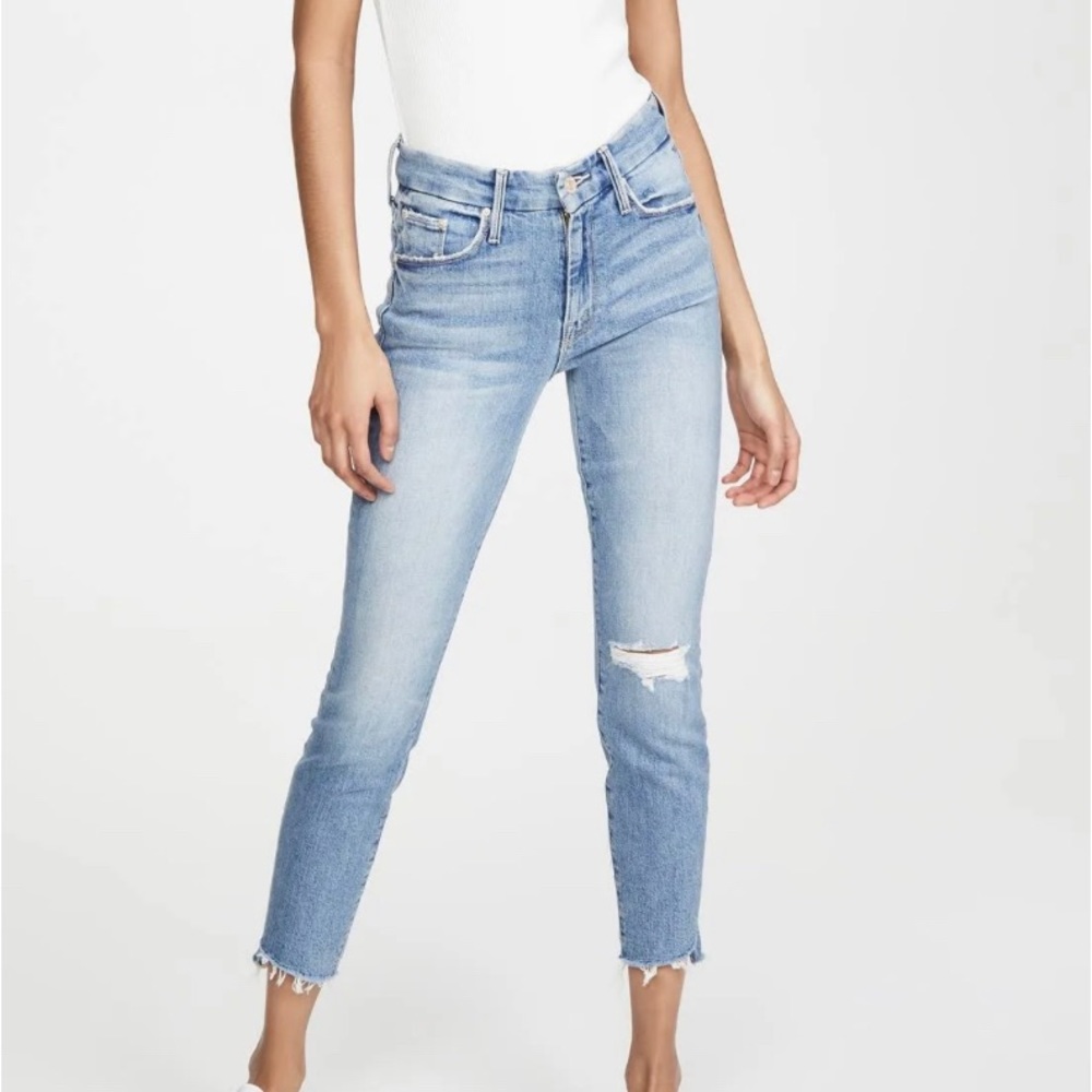 Mother Jeans The Looker Ankle Step Fray